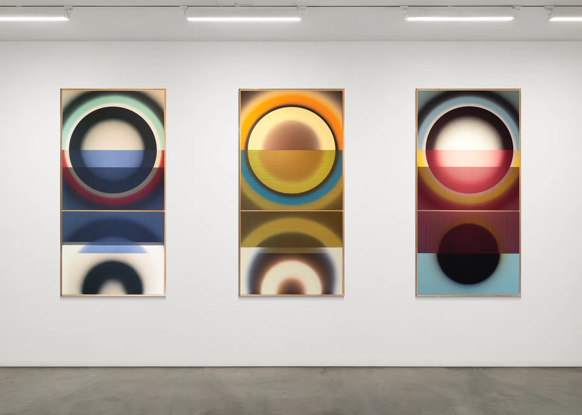 Pi Square Emanations diptych exploring visual rhythm, structure, and chromatic perception