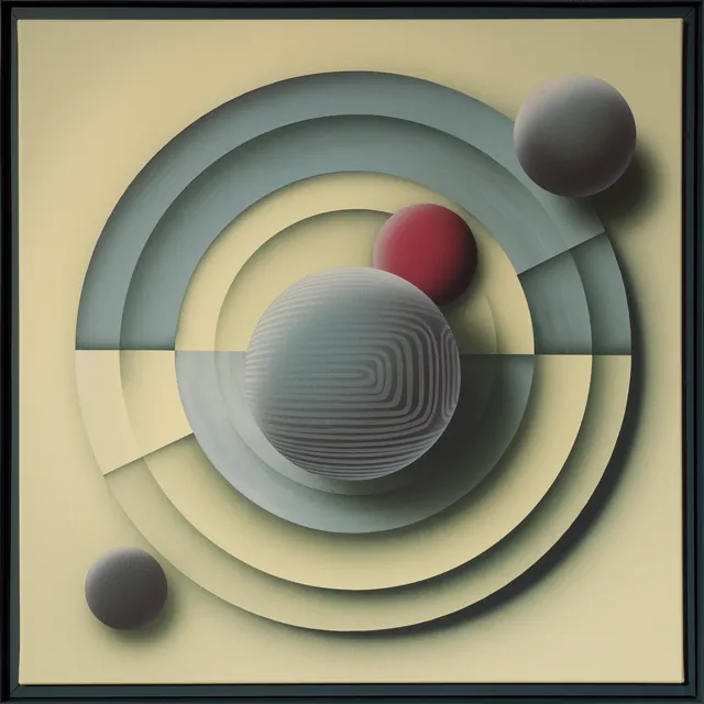 Pi Square Human Relationships painting series exploring relation, distance, boundary, and visual balance