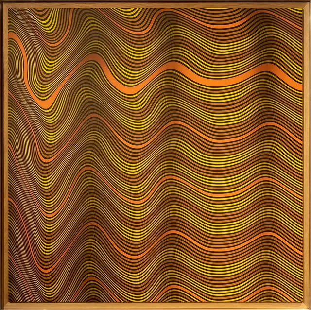 Pi Square Quantum Echoes painting series exploring resonance, rhythm, continuity, and structured visual fields
